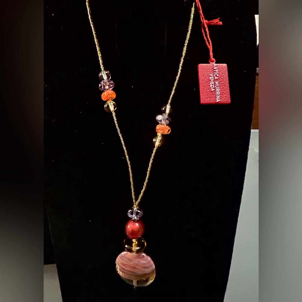 Antica Murrina Murano Glass Pendant Necklace.